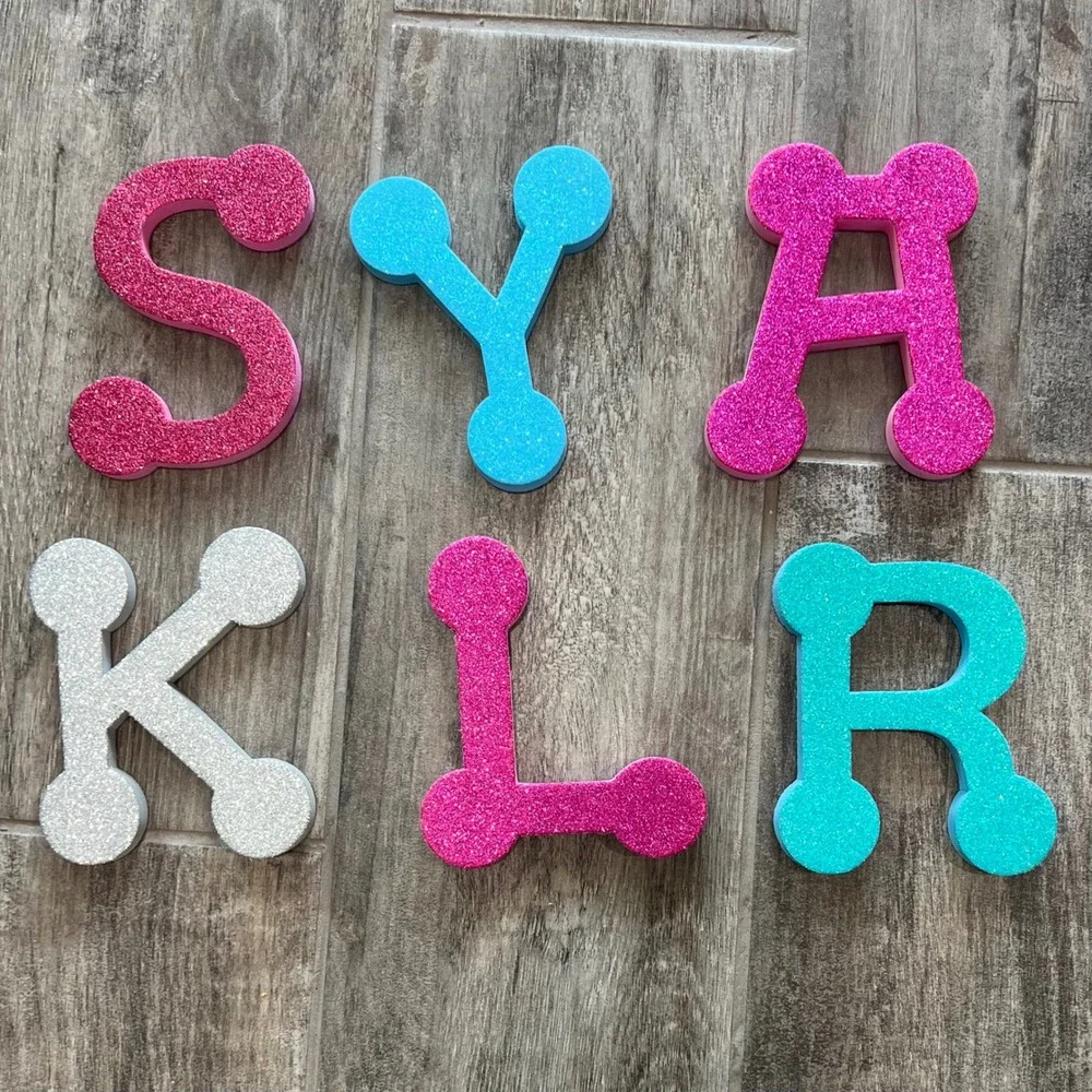 Glitter Foam Wall Letters 